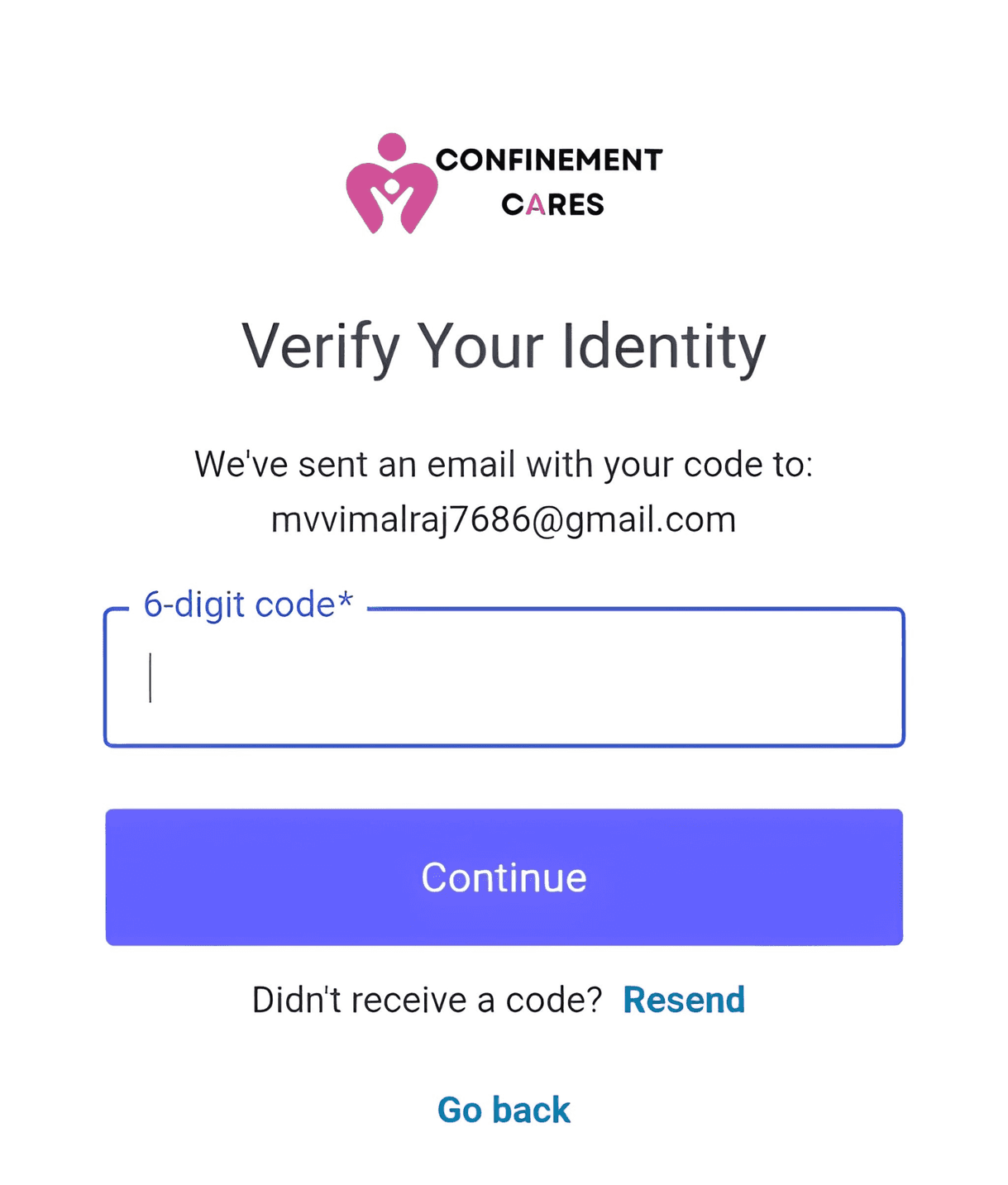 Password reset email